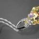 Aurora Borealis Baroque Crystal Necklace Swarovski Crystal Pendant Sparkly Crystal Sterling Silver Cz Bridal Necklace Wedding Jewelry