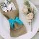 Burlap Silverware Holders - Burlap Cutlery Holders - Burlap Cutlery Pockets - Burlap Wedding Decor - Burlap Cutlery sleeves - Choose Qty