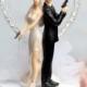 Super Sexy Spy Rhinestone Heart Wedding Cake Topper - Custom Painted Hair Color Available - 100207