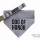 Dog Of Honor Bandana With Matching Collar - Light Gray Suit