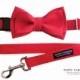 Layered Dog Bow Tie - Red