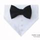 Dog Tuxedo Bandana With Matching Bow Tie and Collar - Choose Your Color - 45 Colors Available - Black Tuxedo Dog