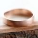 Rose Gold Men's Wedding Band, Brushed 4.5mm Low Dome 14k Recycled Hand Carved Rose Gold Wedding Ring  - Made in Your Size