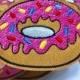 Donut Patch Donut Iron on patches  Cute embroidered patch donut applique badge patch fashion patches iron on