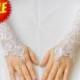 Long lace gloves, white wedding gloves, bridal gloves, evening gloves, prom gloves 13.5"