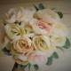 Blush, champagne, and ivory ranunculus bridal keepsake wedding bouquet, bridesmaid bouquet, faux bouquet, flower bouquet, artificial bouquet