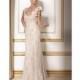 Jovani Ivory Gold One Shoulder Evening Dress with Flowers 159918 - Brand Prom Dresses