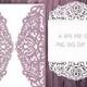 5x7'' Gate-fold Wedding Invitation laser cut Card Template, Quinceanera Invitation, SVG cutting file, Silhouette Cameo, Cricut template