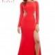 Black/Gold Cassandra Stone 76983A - Sleeves High Slit Jersey Knit Open Back Dress - Customize Your Prom Dress