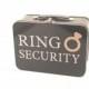 Black Ring Security Box (Ring Bearer Alternative) with Ring Bearer Pillow Insert - Complete with Coloring Book & Crayons