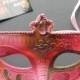 Dusty Rose pvc Venetian Masquerade Mask for wedding dancing parties home decor, 8A8A,  SKU: 6C31