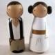 The Original Princess Leia Han Solo Peg Doll Cake Toppers Ready to Ship