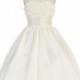 Ivory Sequins Embroidered Mesh Top w/Pleated Organza Skirt Style: DSK301 - Charming Wedding Party Dresses