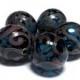 Lampwork Glass bead handmade Beads ink, copper.  Hollow balls.