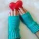 Guanti senza dita azzurri - Blue fingerless gloves - Cotton gloves - Gloves handmade -  Gloves and mittens - Made in Italy - Handmade