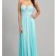Strapless Blue Prom Gown with Lace Up Back - Brand Prom Dresses