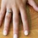 Art Deco Engagement Ring, 18K White Gold Ring, Victorian Ring, 0.84 TCW Diamond Ring Setting, Halo Ring, Vintage Rings