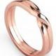 LOVE KNOT Ring, Rose Gold Wedding Band, Unique Mens Wedding Band Rose Gold, Womens Wedding Band, His and Hers Wedding Ring Gold