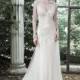 Glamorous Tulle Scoop Neckline A-line Wedding Dress With Beaded Lace Appliques - overpinks.com