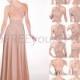 Long infinity dress in DUSTY ROSE shiny, FULL Free-Style Dress, long convertible bridesmaid dress, infinity bridesmaid dress, bridal dresses