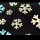 24 Edible gum paste/fondant SPARKLY SNOWFLAKE....Single Layer cake or cupcake toppers