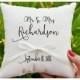 Mr & Mrs pillow, Personalized Ring bearer pillow, Wedding ring pillow , wedding pillow ,ring holder , ring bearer pillow,custom pillow (R49)
