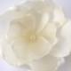 cream white peony blossom wedding flower hair pin