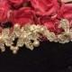 Rhinestone Bridal hair piece, Bridal Crown, Bridal Pearl Tiara, Flower wedding headpiece, bridal hair accessories, sequins, wedding tiara.