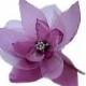 romantic cherry ruby pink opal lilium chistmas flower bobby pin