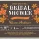 Fall Bridal Shower Invitation Rustic Fall Autumn Shower Leaves Wreath, ANY EVENT, Any Colors