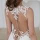 Stunning Mermaid Sleeveless Lace Wedding Dress Zipper Button WD041