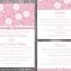 DIY Wedding Invitation Template Set Editable Word File Instant Download Printable Pink Wedding Invitation Floral Rose Wedding Invitation