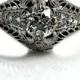 Vintage Engagement Ring .75ctw European Cut Diamond Engagement Ring Platinum Filigree Ring Vintage Diamond Wedding Ring Size 8!