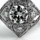 Antique Engagement Ring Antique Platinum Art Deco Diamond Old European .95ctw GIA Cut Ring Vintage Art Deco Diamond Ring !