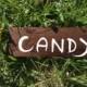 Candy Rustic Chic Wedding Hanging Wood Signs, Country Wedding, Fall Outdoor Wedding Decor, Wedding Wood Signage, Hanging Wedding Sign