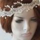 Wedding Headband, Ivory Lace and Pearl Headpiece, Pearl Bridal Headpiece, Wedding Hair accessory, Bridal Hair Jewelry