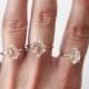Herkimer Diamond Ring in Rose Gold