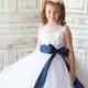 Flower girl dress - Tulle flower girl dress - White Dress - Tulle dress-Infant/Toddler - Pageant dress - Princess dress - White flower dress