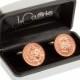 Mens 8th bronze wedding gift anniversary in 2017  penny coin 2009 cuff links