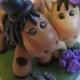Wedding Cake Topper, Horse, Animal, Pony - Custom Polymer Clay Personalized Wedding/Anniversary Keepsake