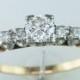 Vintage Antique 1/2ct Diamond 14K Gold Art Deco Engagement Wedding Ring