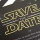Star Wars Inspired, May the Force be with you, Lightsaber, The Force Awakens Wedding Save the Date Cards (set of 25 cards)