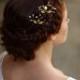 Gold leaf hair pins Gold leaf headpiece Leaf bridal hair comb Bridal leaf hair pins Gold wedding hair pins Bridal hair pins Bridal headpiece