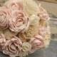 Blush pink wedding bouquet, sola flower bouquet, pale pink sola wood wedding flowers, wood flower bouquet, alternative eco flowers