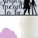 Simply meant to be - nightmare before Christmas - Jack Skellington Cake Topper - Jack and Sally - Halloween Wedding Topper A2032