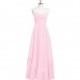 Candy_pink Azazie Ginette - Chiffon Floor Length Back Zip Sweetheart Dress - The Various Bridesmaids Store