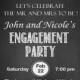 Printable engagement invitation, DIY Engagement Party invitation, custom chalkboard invite