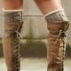 NWT~Free People~Brown Cable Knit Thigh High Socks~$24 **SOLD OUT ONLINE