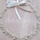 Wedding hair accessory - bridal crown headband - crystal beads and ivory pearls
