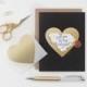 6 Scratch-off "Will You Be My Bridesmaid / Maid of Honor" Cards // Black and Gold Heart
